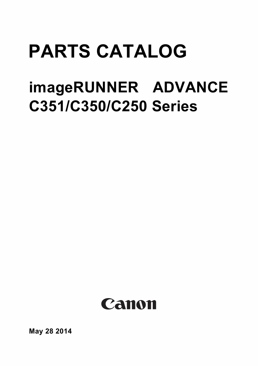 Canon imageRUNNER-ADVANCE iR-C250 C250i C250iF C250 C350i C350iF C351 C351iF Parts Catalog Manual-1